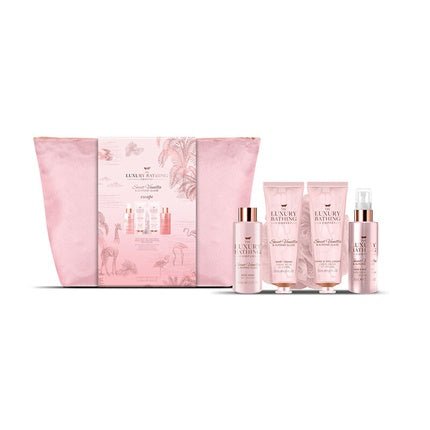 Body Care Gift Set in a Cosmetic Bag Vanilla & Sandalwood 5 Pieces - Maison des fragrances