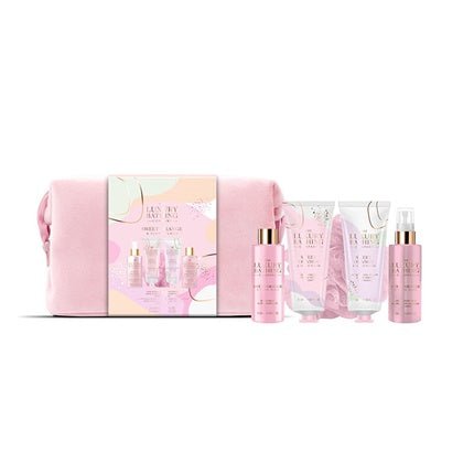 Body Care Gift Set in Cosmetic Pouch Pomeranč & Ylang Ylang 5 pcs - Maison des fragrances