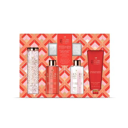 Body Care Gift Set with Towel Orange Blossom & Tonka Bean 5 pcs - Maison des fragrances