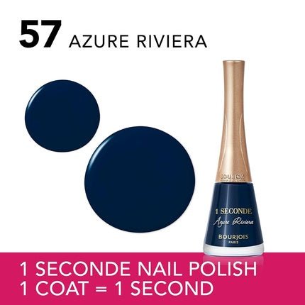 Bourjois French Riviera Collection 1 Second Nail Polish 57 Azure Riviera 9ml - Maison des fragrances