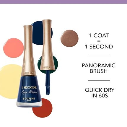 Bourjois French Riviera Collection 1 Seconde Nail Polish 53 Easy Peachy 9ml - Maison des fragrances