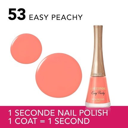 Bourjois French Riviera Collection 1 Seconde Nail Polish 53 Easy Peachy 9ml - Maison des fragrances
