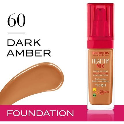 Bourjois Healthy Mix Foundation 60 Dark Amber 30ml - Maison des fragrances