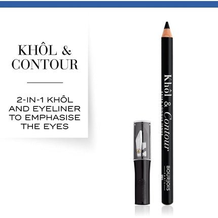 Bourjois Khol & Contour Eyeliner with Sharpener 001 Black - Maison des fragrances