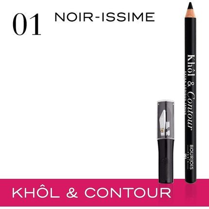 Bourjois Khol & Contour Eyeliner with Sharpener 001 Black - Maison des fragrances