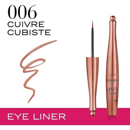 Bourjois Liquid Eyeliner Pinceau Waterproof Precise Long Lasting 06 Cuivre Cubiste 1 Count - Maison des fragrances