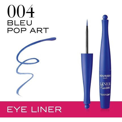 Bourjois Liquid Eyeliner Pinceau Waterproof with Long Lasting Precise 04 Blue Pop Art 1 Count - Maison des fragrances