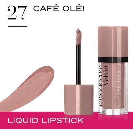 Bourjois Rouge Edition Velvet Liquid Lipstick 27 Cafe Ole! Nudes 6.7ml - Maison des fragrances