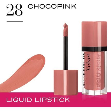 Bourjois Rouge Edition Velvet Matte Finish Lipstick 28 Chocopink - Maison des fragrances