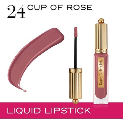 Bourjois Rouge Velvet Ink Lipstick 24 Cup Of Rose 3.5ml - Maison des fragrances