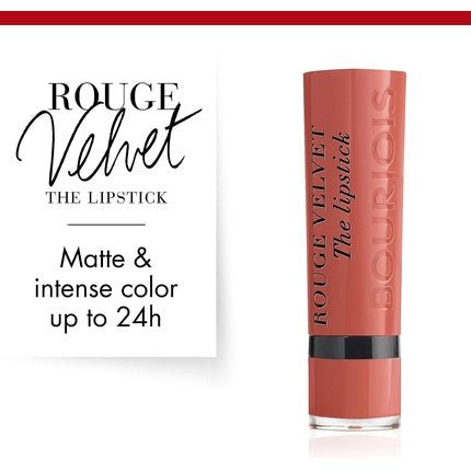 Bourjois Rouge Velvet The Lipstick Bullet 15 Peach Tatin Nudes 2.4g - Maison des fragrances