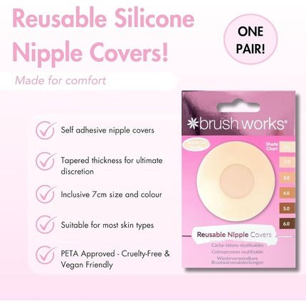 Brushworks Silicone Nipple Covers Shade 1.0 - Vanilla - Maison des fragrances