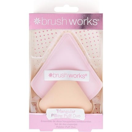 Brushworks Triangular Pillow Puff Duo - Maison des fragrances