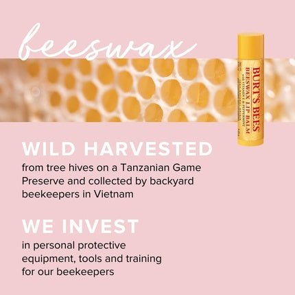 Burt's Bees 100% Natural Lip Balm Beeswax with Honey 4.25g - Maison des fragrances