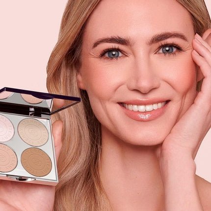 By Terry Hyaluronic Hydra - Powder Palette 4 - Shade Vegan Contour Palette for Flawless and Matte Complexion Fair to Medium - Maison des fragrances