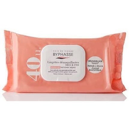 Byphasse 40 Grenade and Green Tea Makeup Remover Wipes - Maison des fragrances