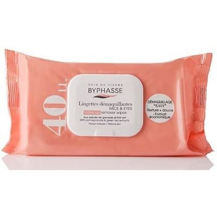 Byphasse 40 Grenade and Green Tea Makeup Remover Wipes - Maison des fragrances