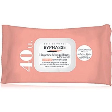 Byphasse 40 Grenade and Green Tea Makeup Remover Wipes - Maison des fragrances