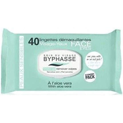 Byphasse Aloe Vera Sensitive Skin Makeup Remover Wipes 40 Count - Maison des fragrances