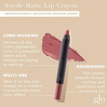 Glo Skin Beauty Suede Matte Lip Crayon Angel 1 Count