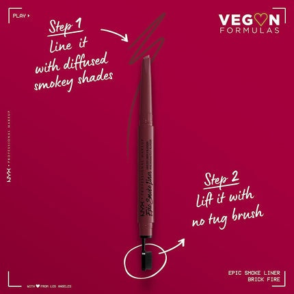 NYX Professional Makeup Epic Smoke Liner for Smokey Eyes Vegan Formula Brick Fire 06