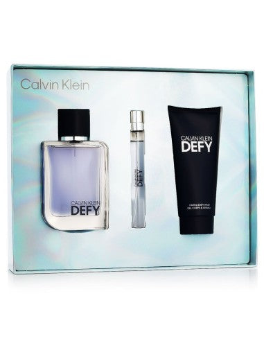 Calvin Klein Defy EDT 100 ml + EDT MINI 10 ml + SG for Body & Hair 100 ml (homme)