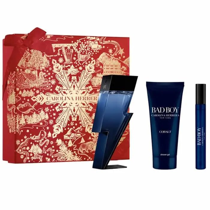 Carolina Herrera Bad Cobalt Eau De Perfume Set 3 Pieces Coffret (Coffret) Homme 100ml - Maison des fragrances