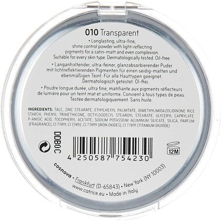 Catrice All Matt Plus Shine Control Powder Transparent 010 - Maison des fragrances