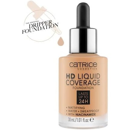 Catrice HD Liquid Coverage Foundation No. 034 Nude Long - Lasting Matte - Maison des fragrances