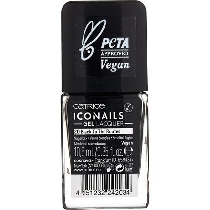 Catrice ICONAILS Gel Lacquer No. 20 Black To The Routes 10.5ml - Maison des fragrances