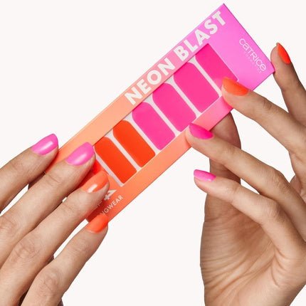Catrice Neon Blast Nail Polish Strips Nr. 020 Multicolor Easy to Remove Highly Pigmented Intense Color Nanoparticle Free 24pcs - Maison des fragrances