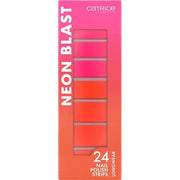 Catrice Neon Blast Nail Polish Strips Nr. 020 Multicolor Easy to Remove Highly Pigmented Intense Color Nanoparticle Free 24pcs - Maison des fragrances
