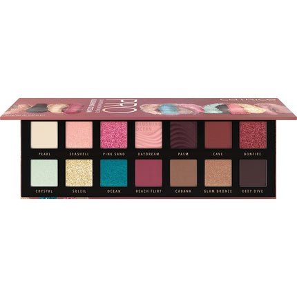 Catrice Pro Slim Eyeshadow Palette Blushing Ocean 14 Colors Vegan and Nanoparticle Free 10.6g - Maison des fragrances
