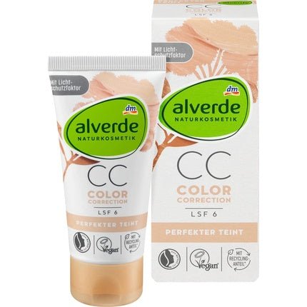 CC Cream Color Correction Perfect Complexion Natural Cosmetics Conceals Wrinkles and Skin Imperfections UVA/UVB Protection SPF 6 50ml - Maison des fragrances