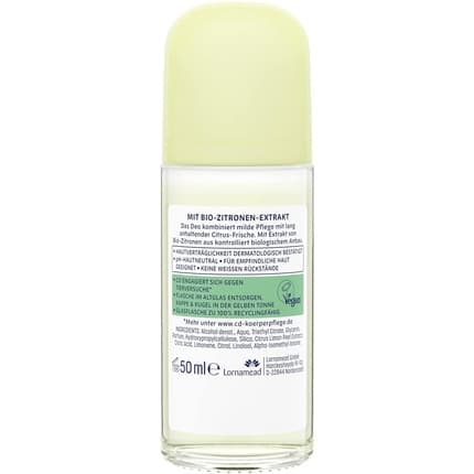 Cd BIO Deo Roll-On Citrus Deodorant without Aluminum Salts Long-lasting Protection for 48 Hours Vegan Skincare Product Suitable for Sensitive Skin 50ml Unisexe - Maison des fragrances