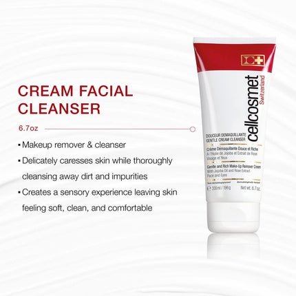 Cellcosmet Gentle Cream Cleanser Revitalizing Face Wash and Makeup Remover 6.7 oz - Maison des fragrances