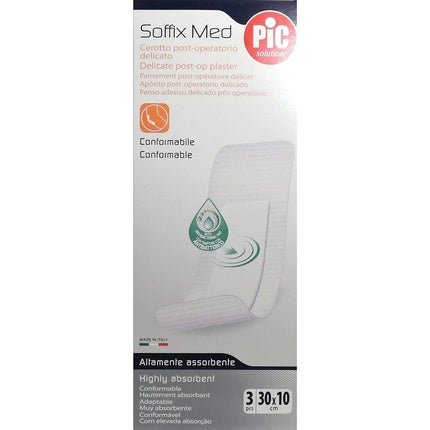 Cerotto Pic Soffix Med in TNT with Sterile Absorbent Central Pad - Pack of 3 - Maison des fragrances
