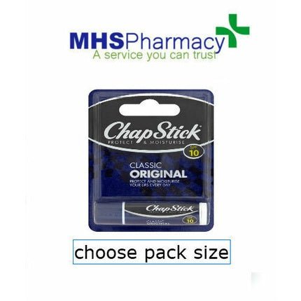 Chapstick Original Spf10 Lip Balm - Choose Pack Size - Maison des fragrances