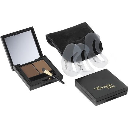 Christian Faye Eyebrow Make Up Duo Dark Brown - Maison des fragrances