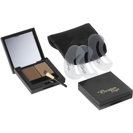 Christian Faye Eyebrow Make Up Duo Medium Brown - Maison des fragrances