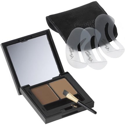 Christian Faye Eyebrow Make Up Duo Medium Brown - Maison des fragrances