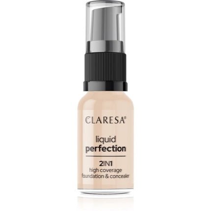 Claresa Liquid Perfection 2in1 Concealer And Foundation With Matte Finish In Liquid 102 Warm Medium 18g - Maison des fragrances