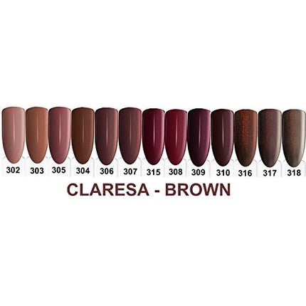 Claresa Soak Off Uv/Led Brown Hybrid Nail Polish 302 5g - Maison des fragrances