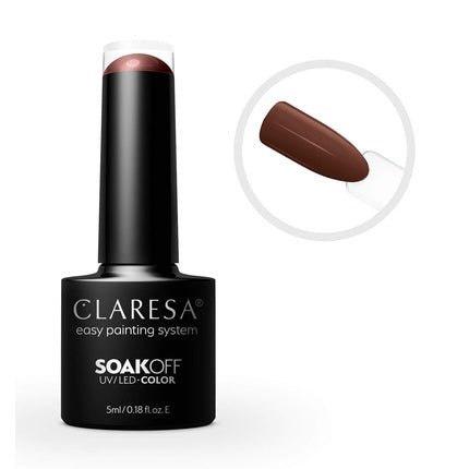 Claresa Soak Off Uv/Led Brown Hybrid Nail Polish 304 5g - Maison des fragrances