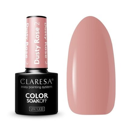 Claresa Soak Off Uv/Led Dusty Rose Hybrid Nail Polish 002 5g - Maison des fragrances
