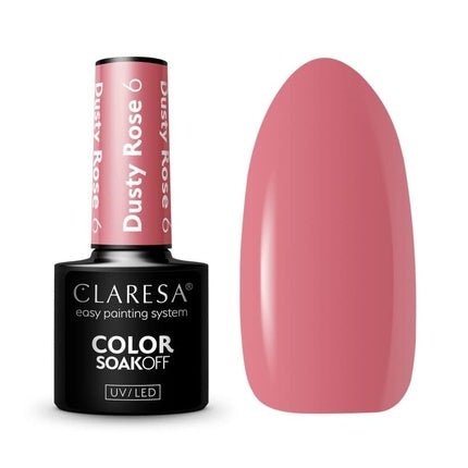 Claresa Soak Off Uv/Led Dusty Rose Hybrid Nail Polish 006 5g - Maison des fragrances