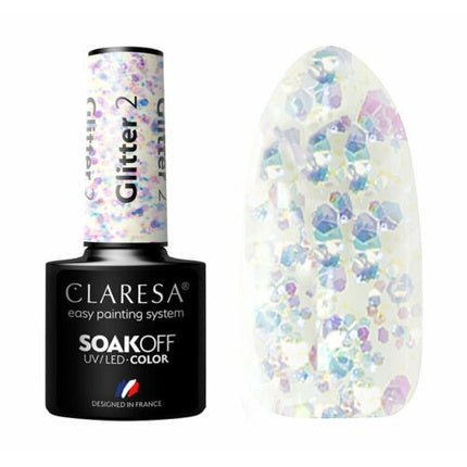 Claresa Soak Off Uv/Led Glitter Hybrid Nail Polish 2 5g - Maison des fragrances