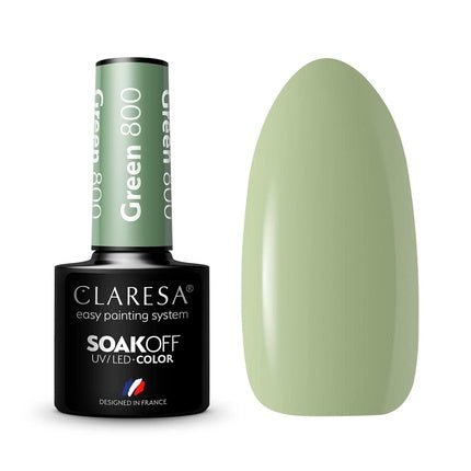 Claresa Soak Off Uv/Led Green Hybrid Nail Polish 800 5g - Maison des fragrances