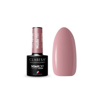 Claresa Soak Off Uv/Led Nude Hybrid Nail Polish 116 - 5g - Maison des fragrances