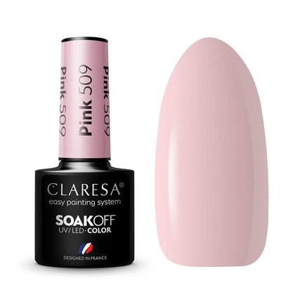 Claresa Soak Off Uv/Led Pink Hybrid Nail Polish 509 5g - Maison des fragrances